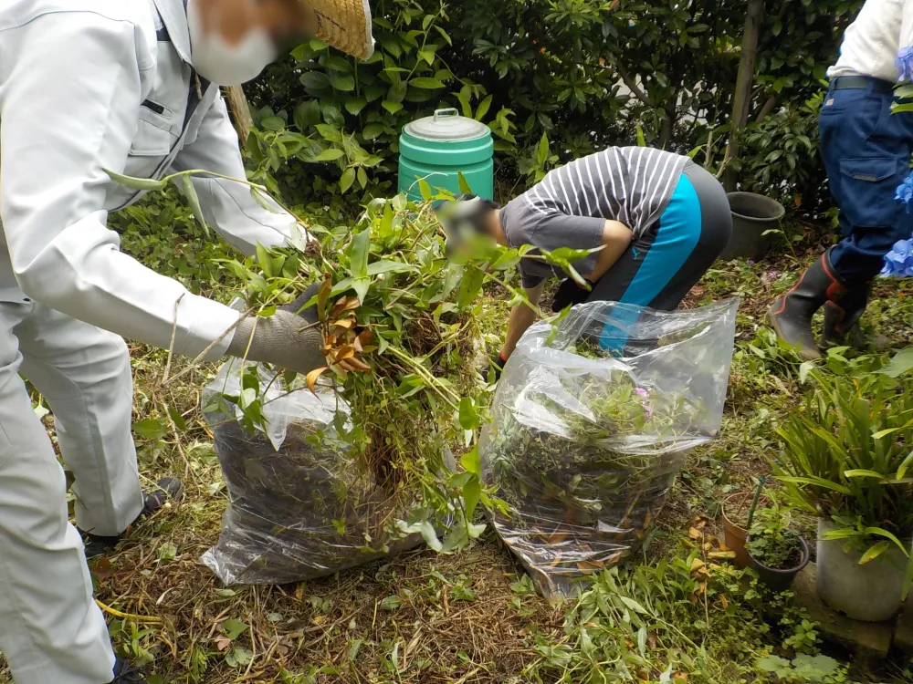 地域の個人宅の除草作業を行いました（就労継続B型）_2