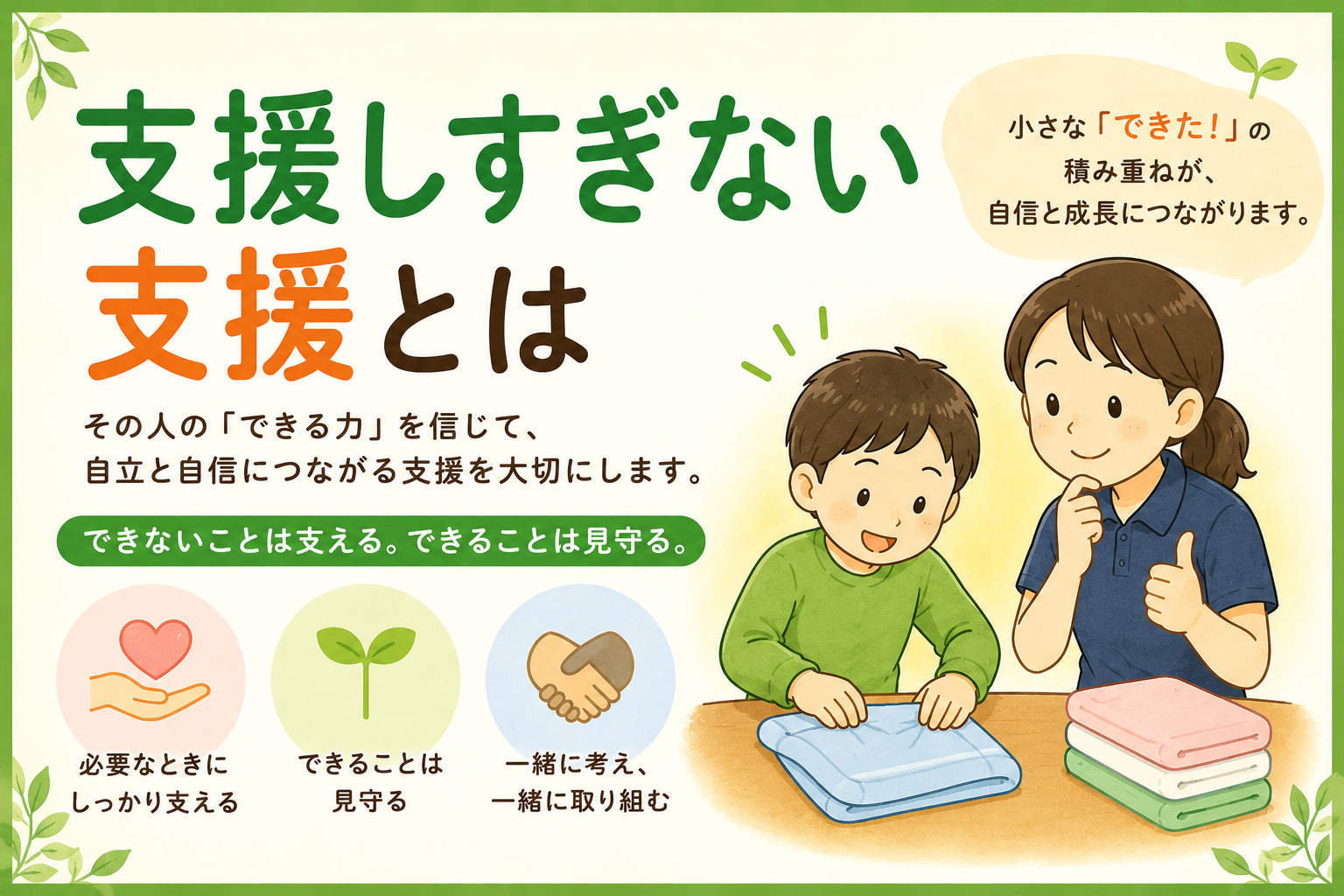 支援しすぎない支援とは